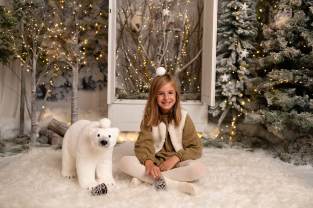 Fotografía infantil navidad en estudio Terrassa