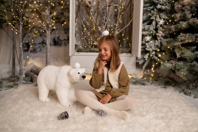 Fotografía infantil navidad en estudio Terrassa