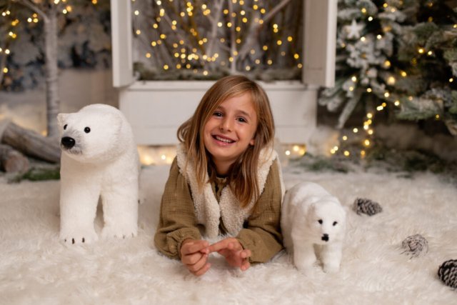 Fotografía infantil navidad en estudio Terrassa